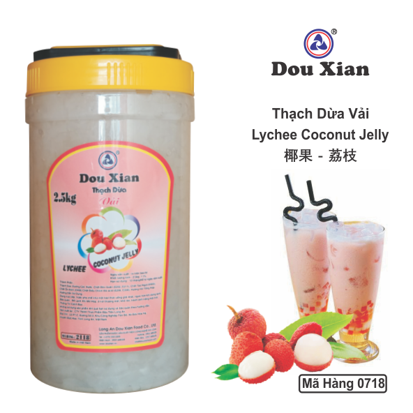 0718 - Thạch DỪA Hương Vải Douxian - Hủ 2.5kg