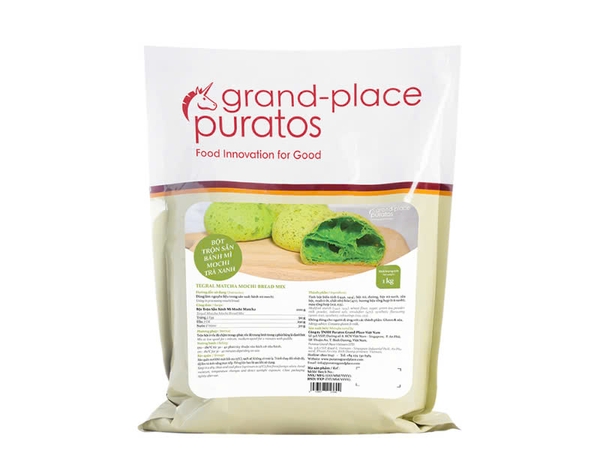 Bột trộn sẵn Bánh Mì MOCHI hương TRÀ XANH Puratos - Gói 1kg (4022002)