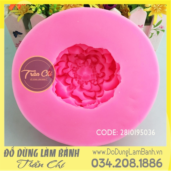 Khuôn silicone hoa MẪU ĐƠN VƯƠNG cánh dún ĐẠI (F5036)