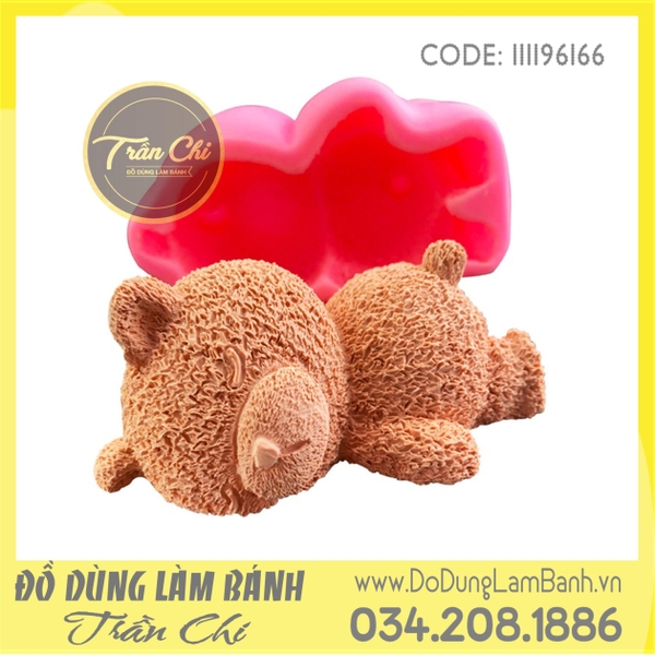 Khuôn silicone Gấu bông nằm