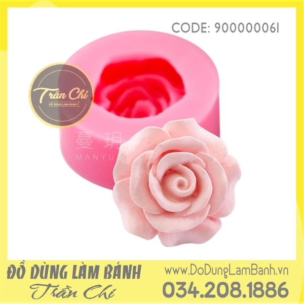 Khuôn silicone hoa HỒNG cánh mỏng NHỎ (SF0061)