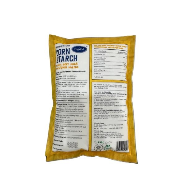 Tinh Bột BẮP Thái Lan EUFOOD - Gói 400gr
