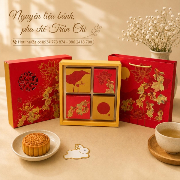 Hộp trung thu 4B (150-250gr) LIÊN NGƯ 2026 - Lốc 10 bộ (SP26401)