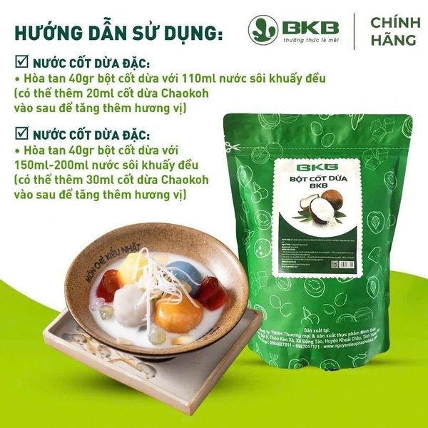 Bột Cốt Dừa BKB - Gói 1kg
