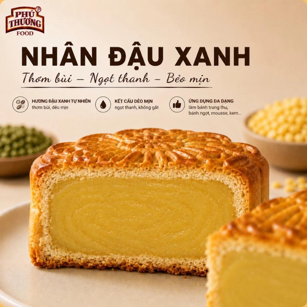 PTFOOD - Nhân Trung Thu ĐẬU XANH - Gói 1kg