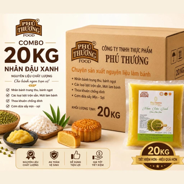 PTFOOD - Nhân Trung Thu ĐẬU XANH - Gói 1kg