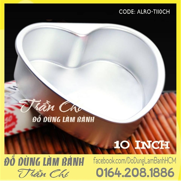 Khuôn tim đế rời 10 inch