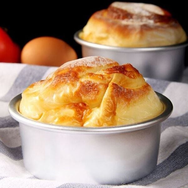 DTT18 - Khuôn Nhôm TRÒN ĐÚC Đế LIỀN Trắng - Size 7 inch/18cm