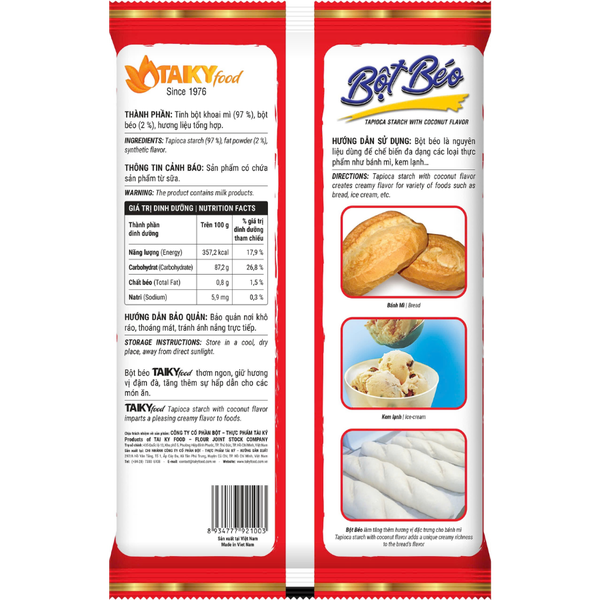 Bột BÉO Thượng Hạng (Đỏ) Tài Ký - Gói 150gr (48 gói giảm 2k/1 gói)