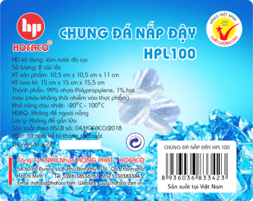 Chung Đá Nhựa TRÒN Lớn Nắp Đậy Hofaco - Lốc 2c (HPL100)