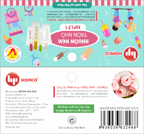 Khuôn Kem TRÒN NHỎ 4c Hofaco (HPL71)