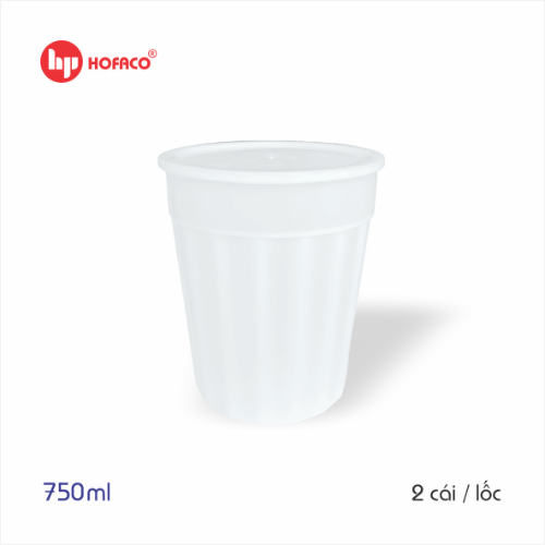 Chung Đá Nhựa TRÒN Lớn Nắp Đậy Hofaco - Lốc 2c (HPL100)