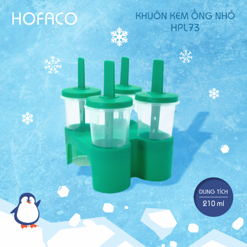 Khuôn Kem ỐNG NHỎ 4c Hofaco (HPL73)