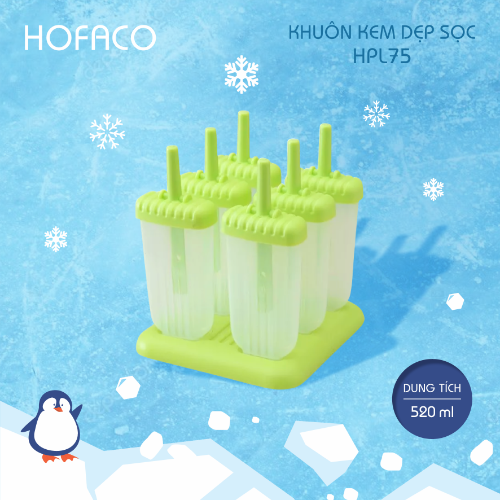Khuôn Kem DẸP SỌC 6c Hofaco (HPL75)