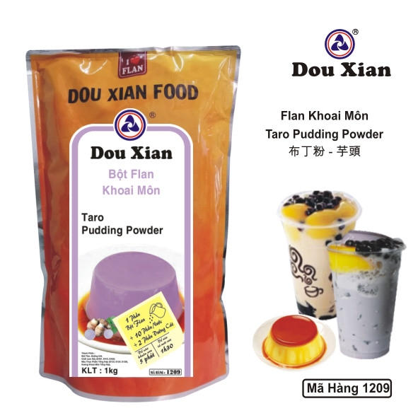 1209 - Bột Pudding/Flan hương KHOAI MÔN Douxian - Gói 1kg