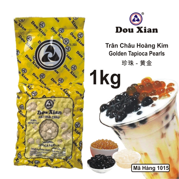 1015N - Trân Châu Dou Xian HOÀNG KIM Hạt Nhỏ Size 2.2 - Gói 1kg