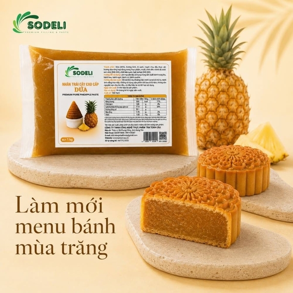 SODELI - Nhân Trái Cây Cao Cấp THƠM/DỨA - Gói 1kg