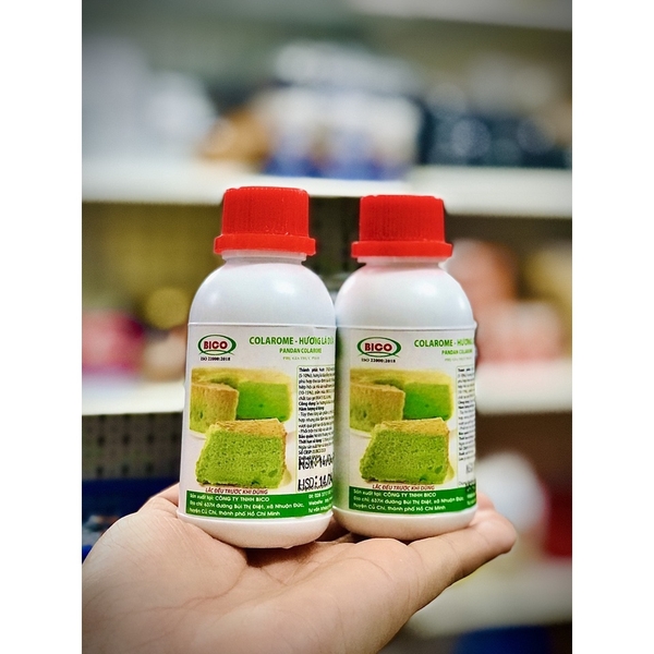 Hương LÁ DỨA Có Màu BICO (Pandan Colarome) - Chai 100gr