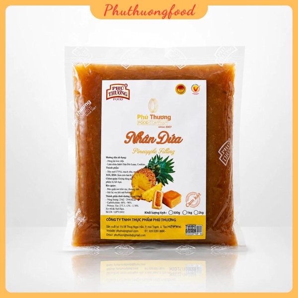 PTFOOD - Nhân Trung Thu KHÓM/DỨA SỢI Đài Loan - Gói 1kg