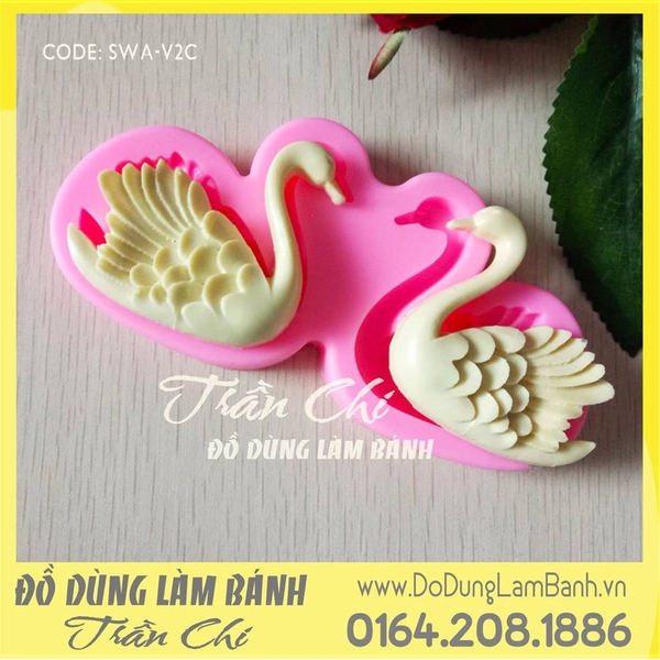 Khuôn silicone Thiên nga 2c