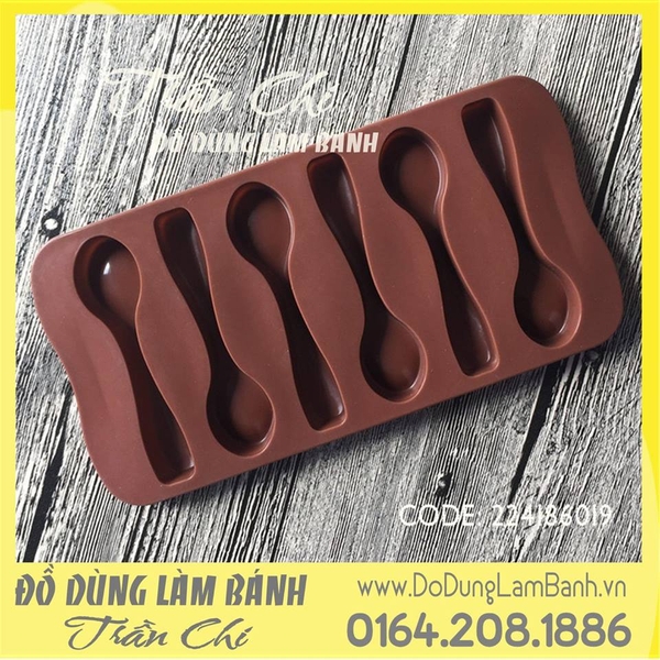 Vỉ muỗng 6c nâu