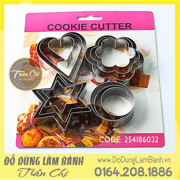 Bộ cookie cutter 4 loại 12c - Nhỏ