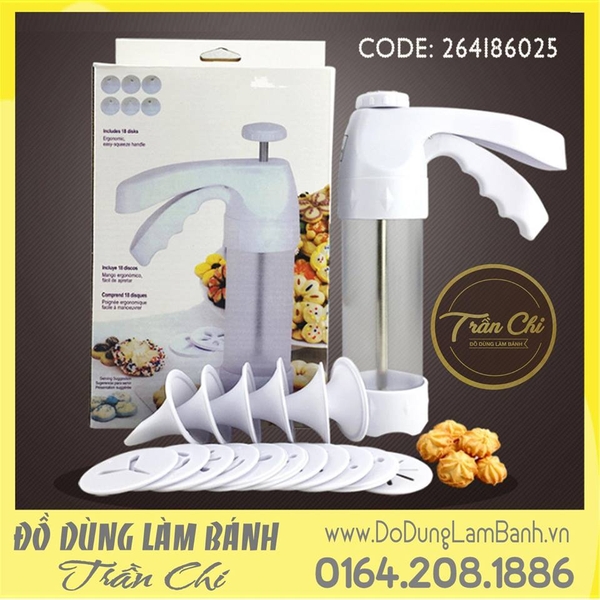 Bộ Cookie Press nhựa 12 mặt