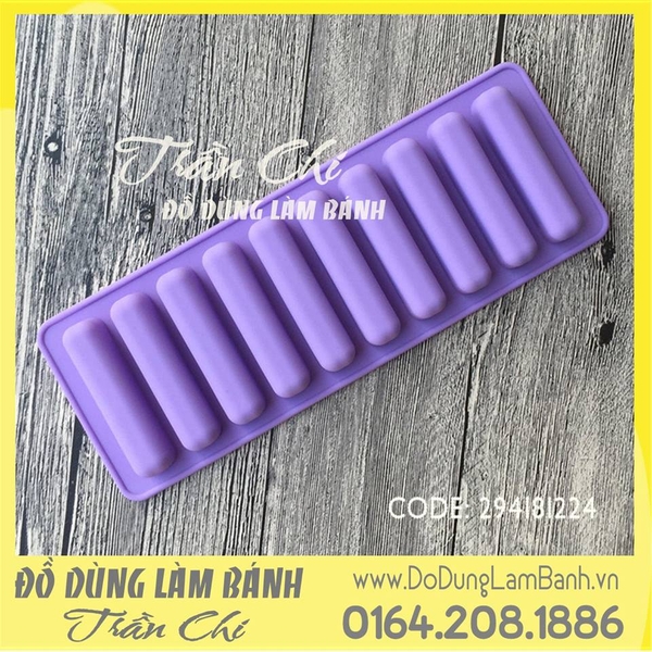 Khuôn silicone vỉ Thanh que đứng 10c