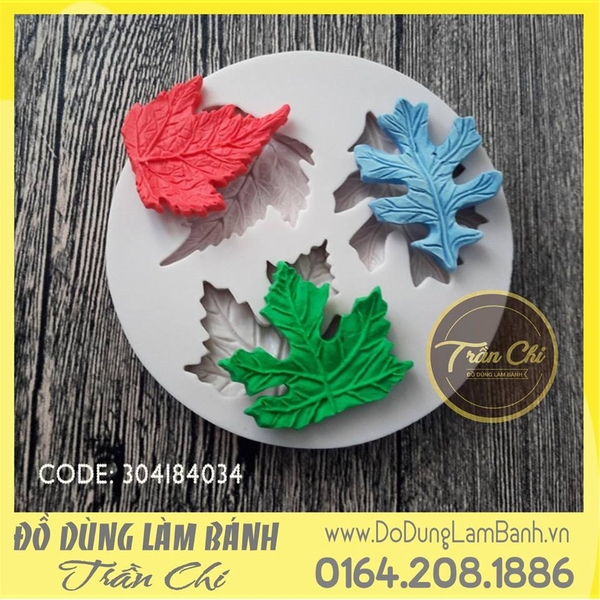 Khuôn silicone LÁ VỈ TRÒN 3 loại