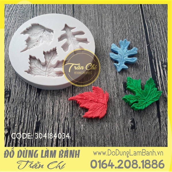 Khuôn silicone LÁ VỈ TRÒN 3 loại