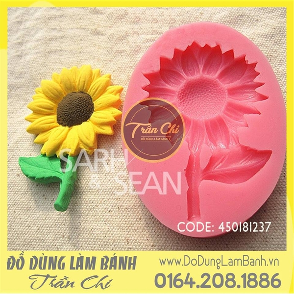 Khuôn silicone cành hoa hướng dương