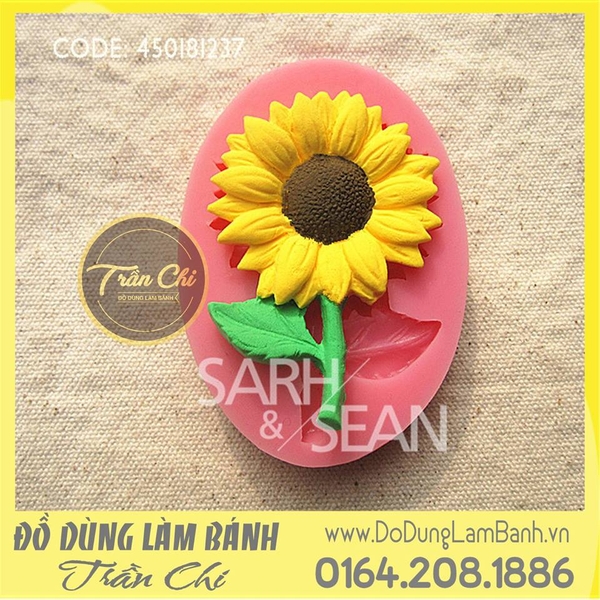 Khuôn silicone cành hoa hướng dương