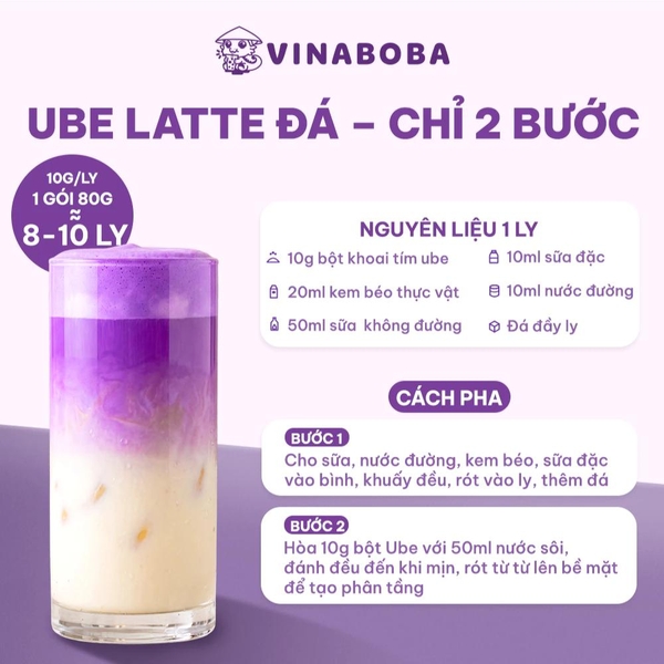 Bột Khoai Tím UBE VINABOBA - Gói 80gr