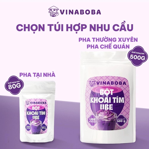 Bột Khoai Tím UBE VINABOBA - Gói 80gr