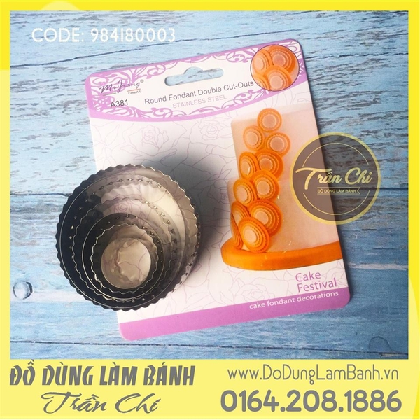 Bộ ấn TRÒN thẳng, gợn sóng 6c (A381)
