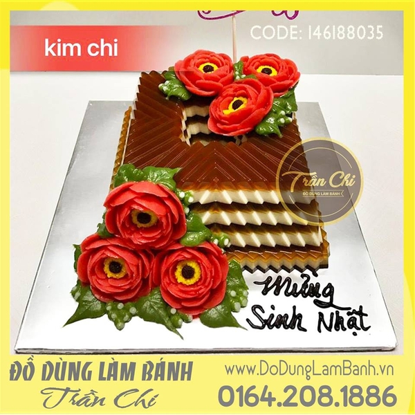 Khuôn silicone Khối vuông xếp ly - LỚN