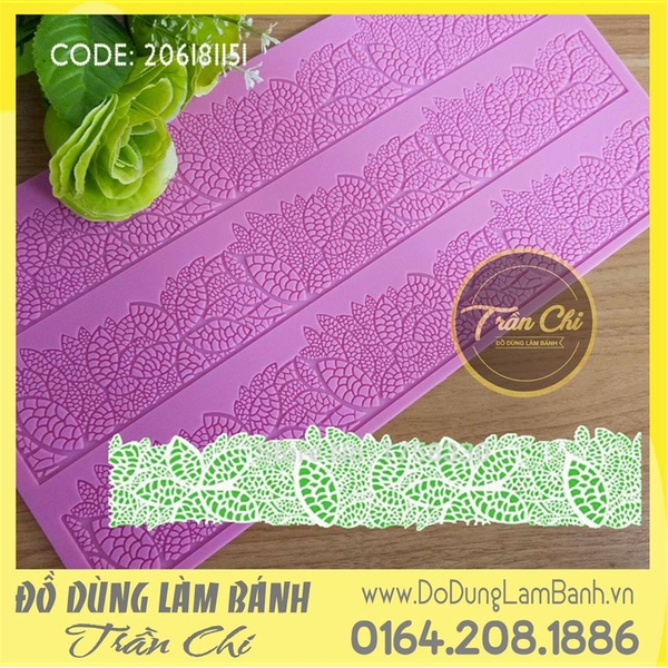 Khuôn silicone lace hoa 5 cánh 3c