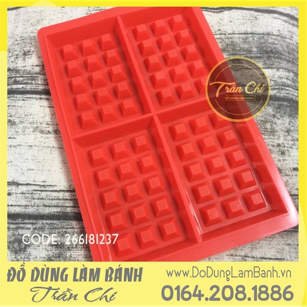 Khuôn silicone bánh Waffle - Hình chữ nhật