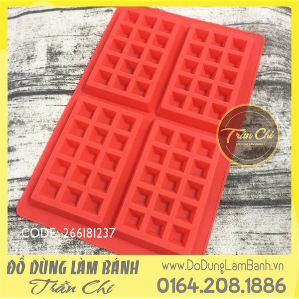 Khuôn silicone bánh Waffle - Hình chữ nhật