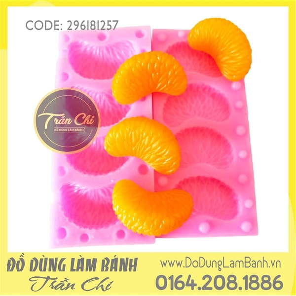 Khuôn silicone miếng quýt 4c
