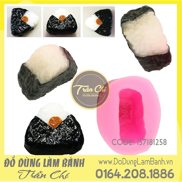 Khuôn silicone cơm nắm rong biển