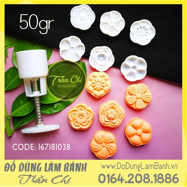 Khuôn TTLX 50gr - 06 mặt hoa nổi 5 cánh (Mẫu P)