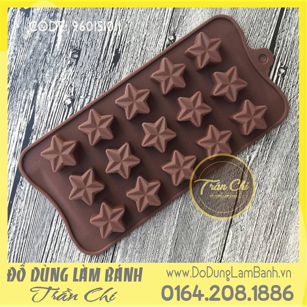 Khuôn silicone vỉ ngôi sao 15c