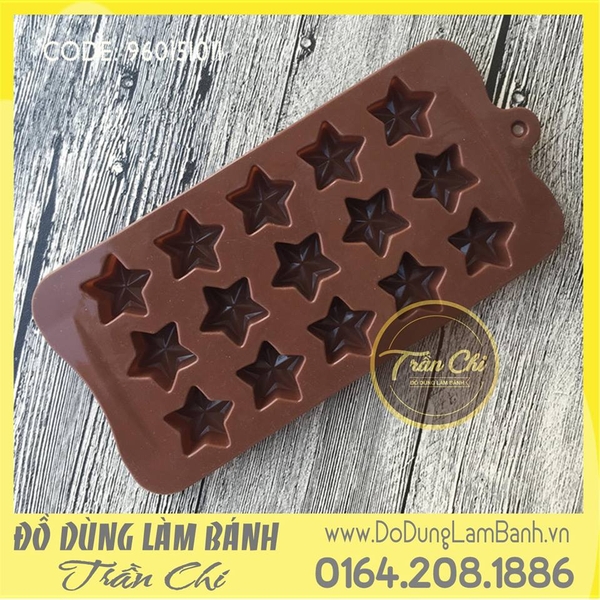 Khuôn silicone vỉ ngôi sao 15c