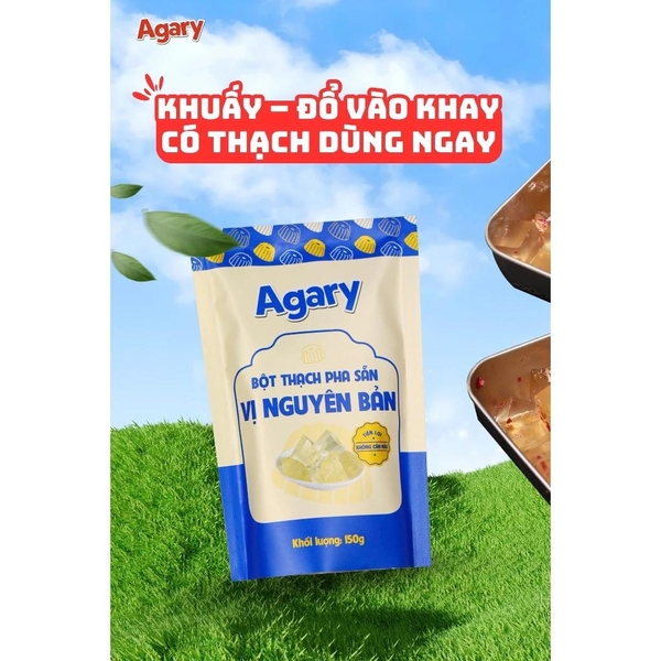 Bột Thạch Pha Sẵn AGARY vị NGUYÊN BẢN - Gói 150gr