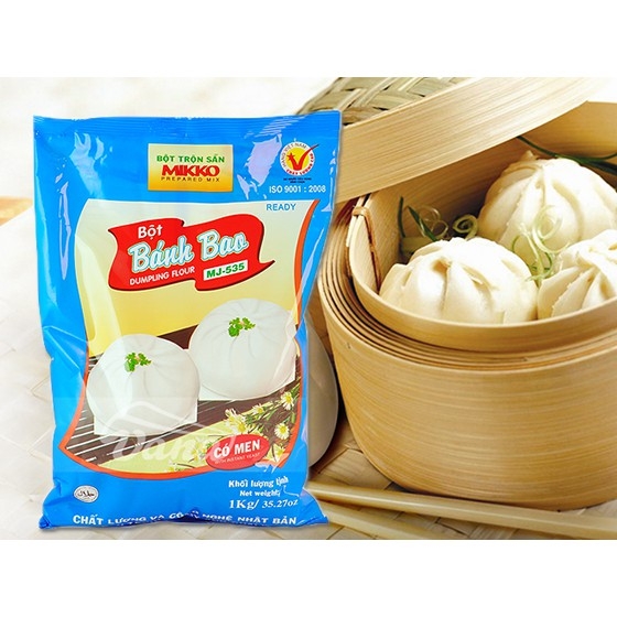 Bột trộn sẵn BÁNH BAO MIKKO (CÓ MEN) - Gói 1kg
