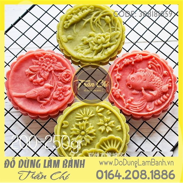 TTLX 200-250gr - 04 mặt tròn (Cá, Chim, Hồ sen, Hoa)