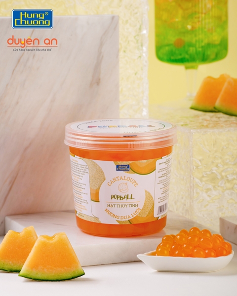Hạt Thủy Tinh DƯA LƯỚI Popball Hùng Chương - Hủ 500gr
