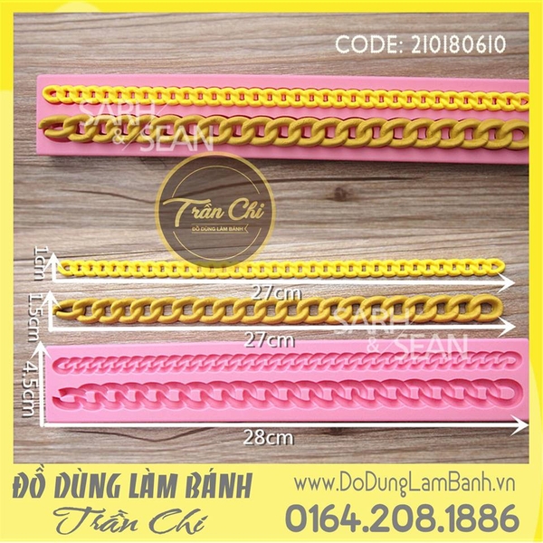 Khuôn silicone Dây xích túi 2c