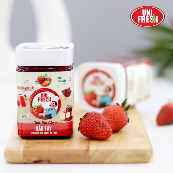 UniFresh M01 - Mứt Dâu Tây - Hủ 350gr
